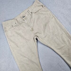 Levi's 514 Straight Fit Pants Mens 38x32 Khaki Tan Workwear